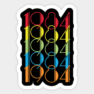 VINTAGE T-SHIRT Birthday 1984 Sticker